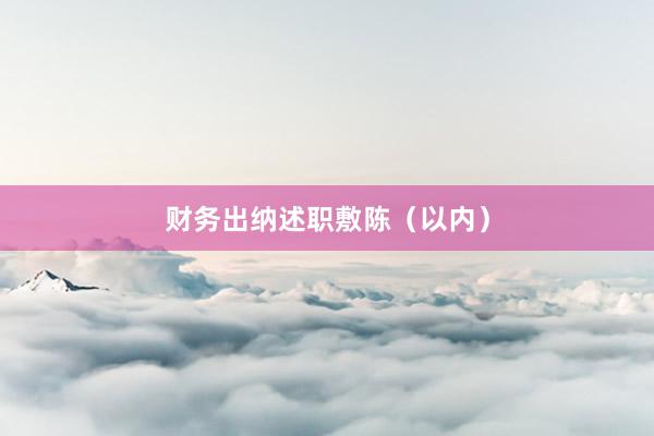财务出纳述职敷陈（以内）